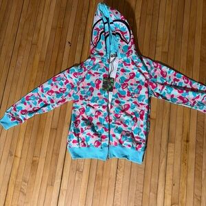 Bape fullzip up shark hoodie